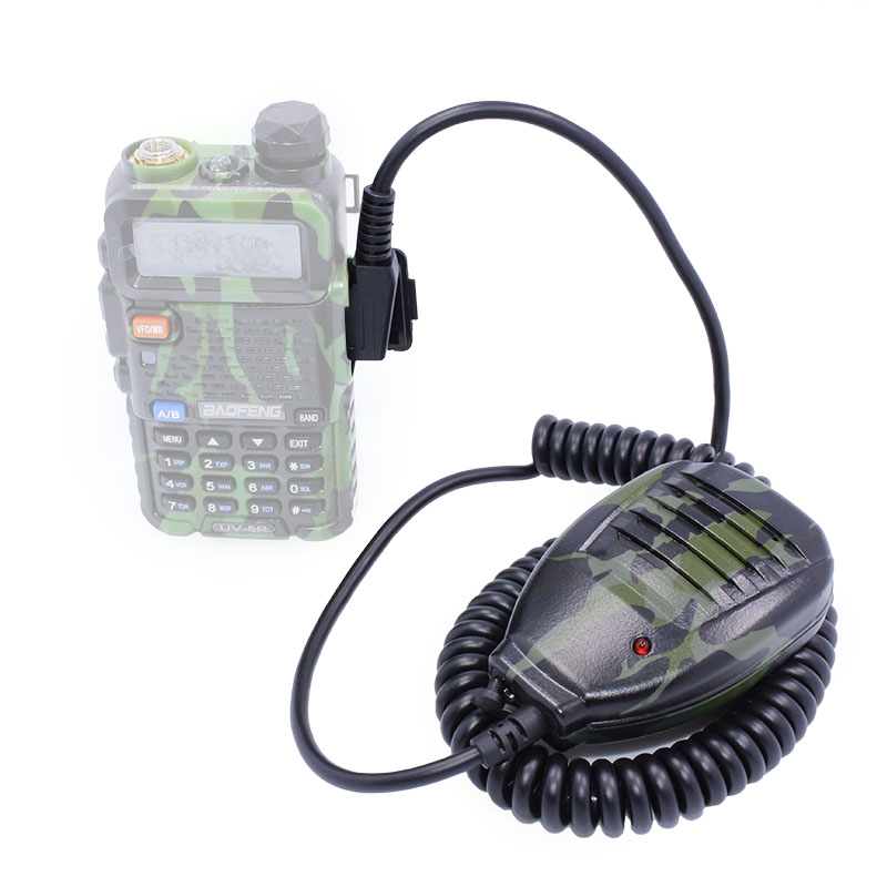 Radio Handheld Micro Speaker Microphone for Walkie Talkie BF-UV5R Portable Ham Two Way Radio Pofung Baofeng UV-5R BF-888S (Camo)