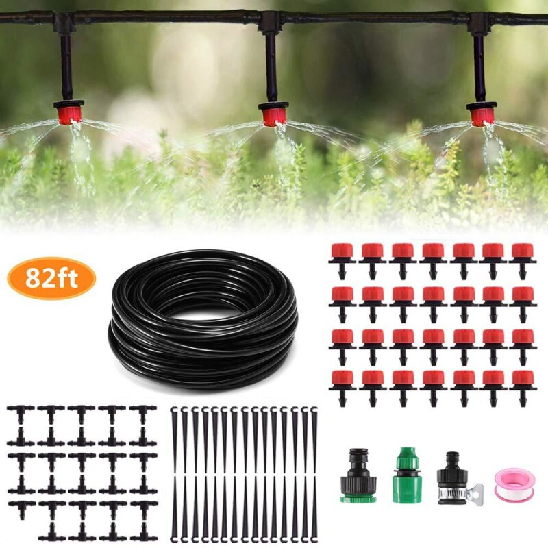 5/10/25m Automatic Micro Drip Irrigation System Garden Irrigation Spray Self Watering Kit With Adjustable Dripper Cooling System