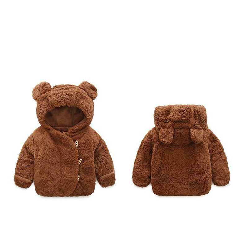 Baby Winter Jas Voor Meisjes Leuke Fluwelen Baby Boy Kleding Jassen Katoen Fleece Overalls Baby Meisje Bovenkleding