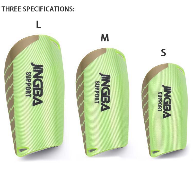 JINGBA wsparcie trening piłkarski dziecko protege piszczel piłka nożna adultes espinilleras de f tbol: Green / L(9.5CMX18CM)