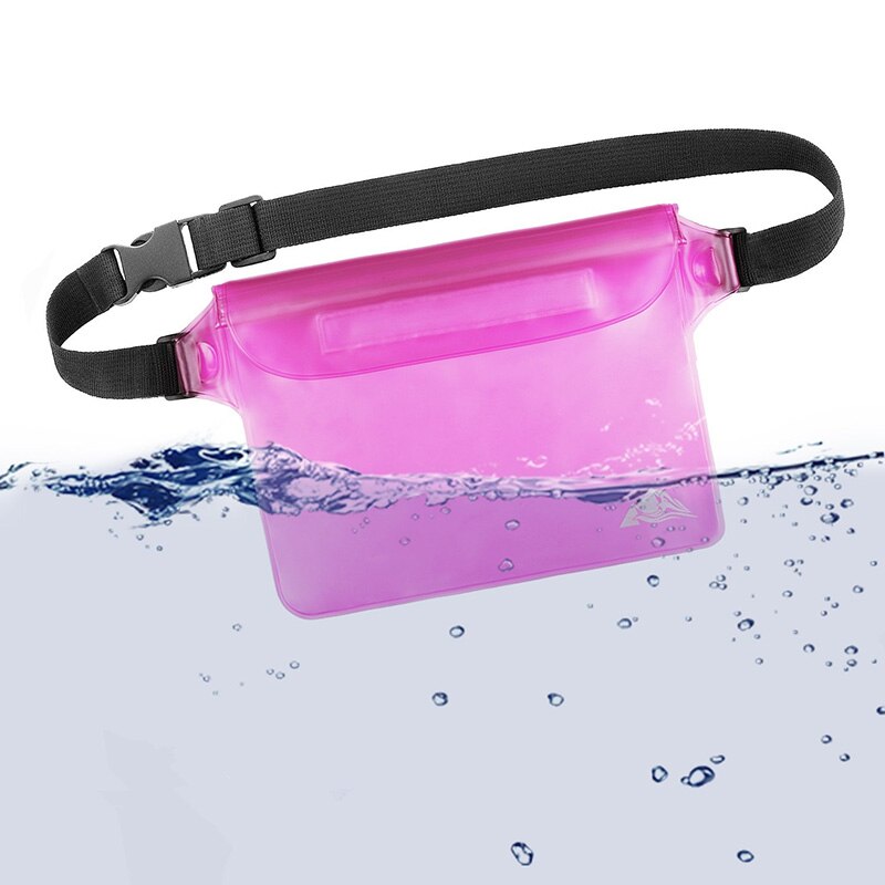 PVC Waterproof Transparent Women&#39;s Bag Outdoor Sports Fanny Pack Swim Belt Bag Storage Phone Waist Pack Handbags