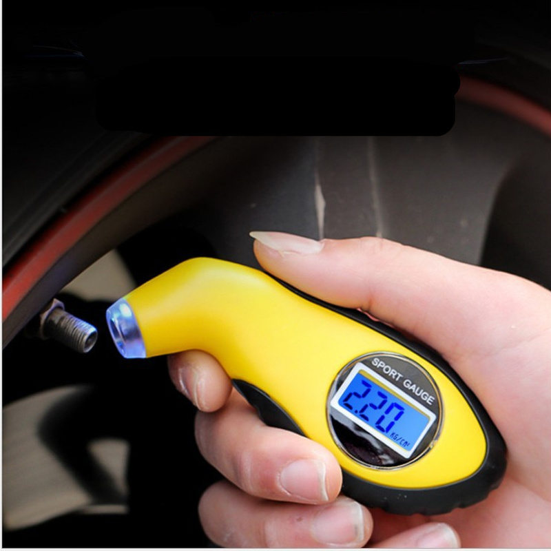1PC pneu jauge de pression d'air mètre électronique numérique LCD voiture pneu manomètre baromètres testeur outil pour Auto voiture moto