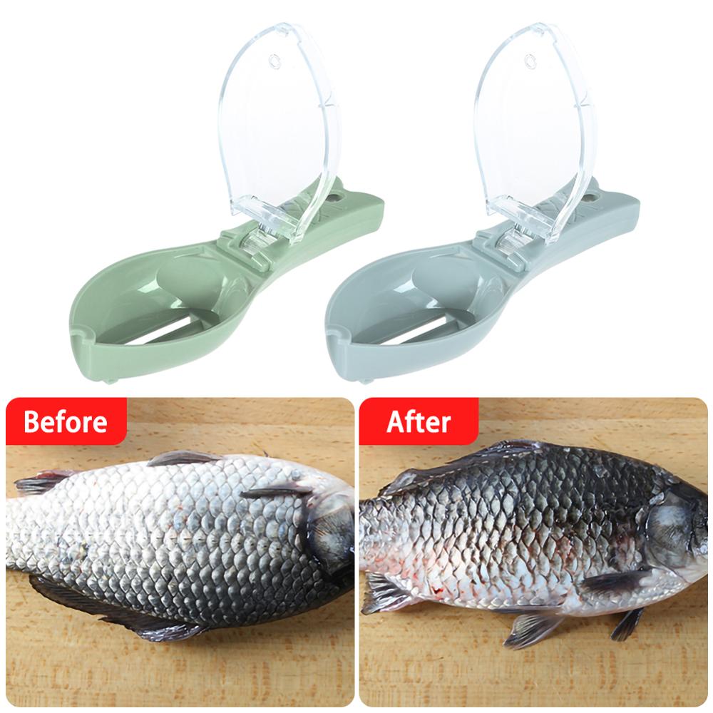 Plastic Fish Skin Schaal Mes Reinigingsschraper Praktische Vis Huid Scheerapparaat Handmatig Vis Zeevruchten Dunschiller Brush Remover Cleaner