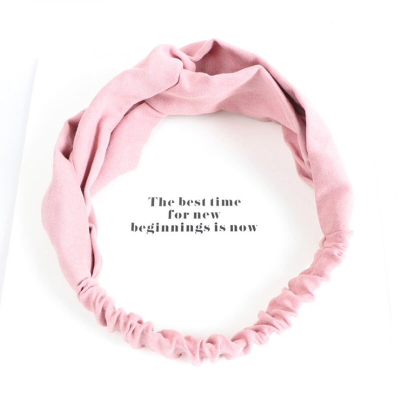 prinses haar accessoires Vrouwen Twist Hoofdband Haarband Tulband Elastische Hoofdband Bandage Haarband Gekruist Hoofdband: Pink