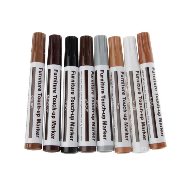 8 Kleuren Houten Meubels Touch Up Markers Pen Hout Krassen Herstellen Marker Kras Verf Pen Diy Hout Composiet Reparatie Tool