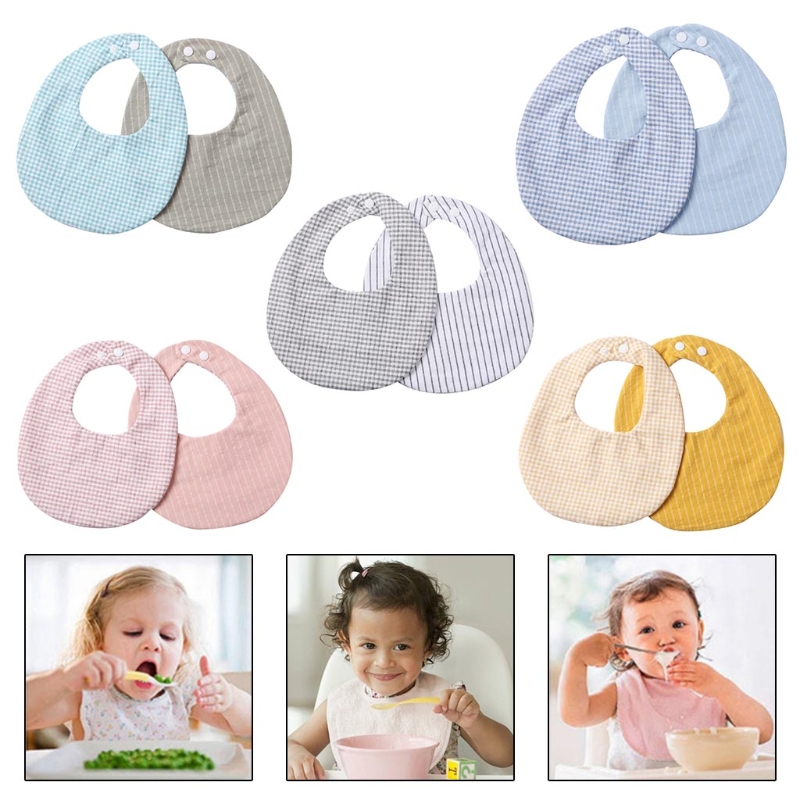 Baby Linnen Katoen Bib Dubbelzijdig Rooster Afdrukken Voeden Schort Speeksel Handdoek Bandana Sjaal Drukknoop Burp Doek