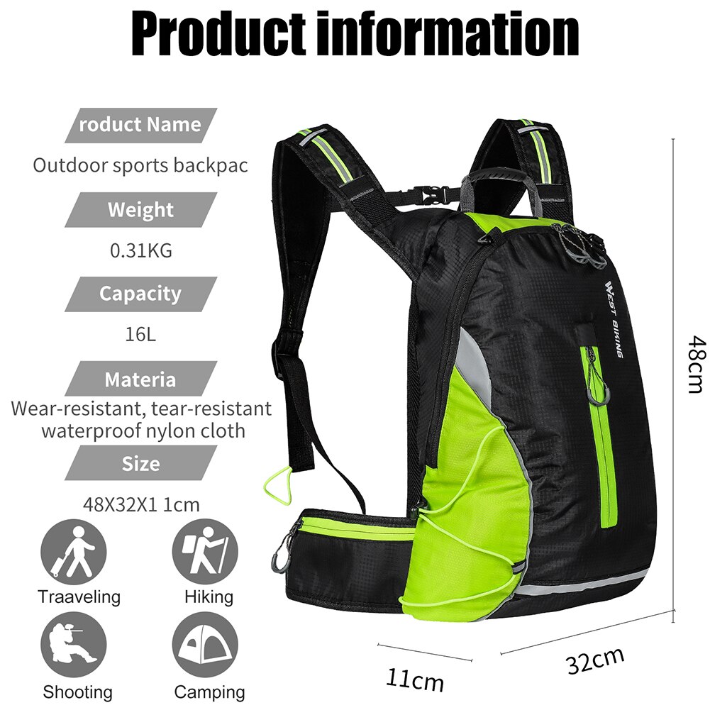 Waterproof Bicycle Bag Outdoor Sport Climbing Camping Bike Cycling Backpack for Men Women