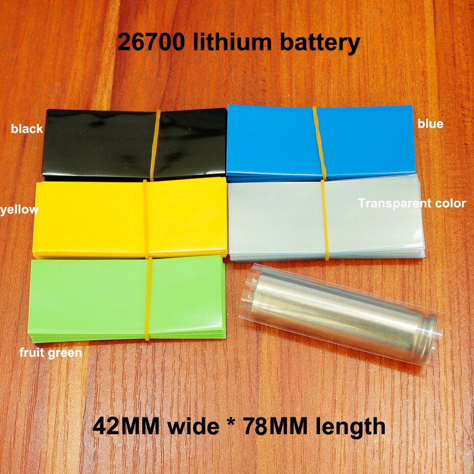 100 teile/los Lithium-Batterie PVC Isolierung Hülse 20700/21700/26700 Batterien Isolierung Schrumpfen Verpackung Film Batterie Fall