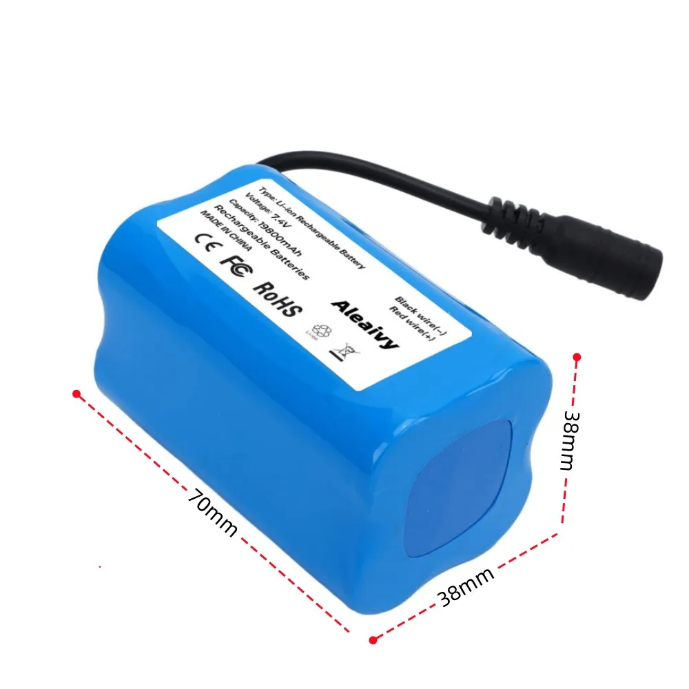 Li-ion-batteri 7.4v 19800 för  v020 v900 -5 v007 c18 h18 v18 d18b fx88 fjärrkontrollerade rc-fiskebåtsbatterier