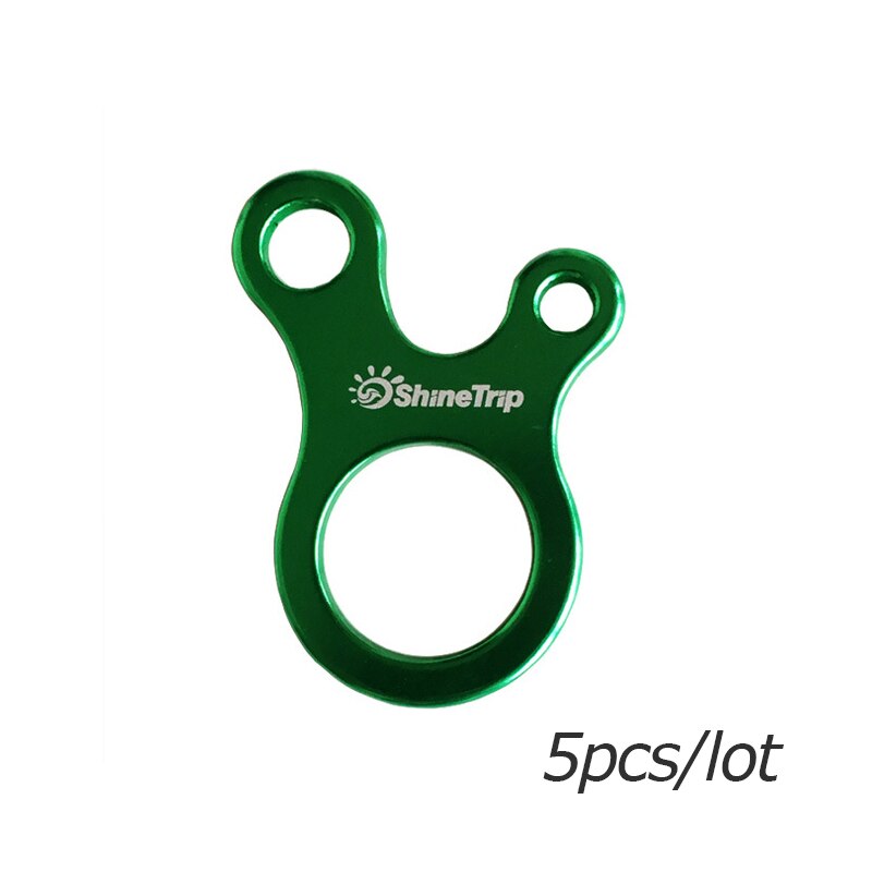 ShineTrip 5 pcs/lot Camping Tent Wind Cord Rope Fastener Guy Line Runner Adjuster Carabiner Hook Hanger Tightener: Green