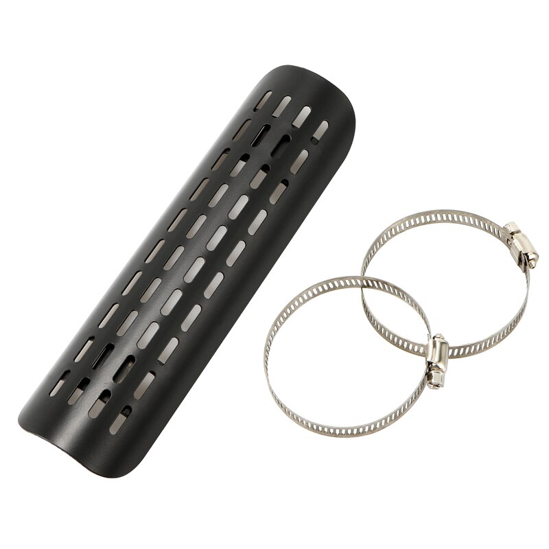 Protector de calor para tubo de escape de motocicleta, cubierta Universal antiquemaduras para Harley, personalizada, Chopper, Cruiser, Road King, Softail: Style 2