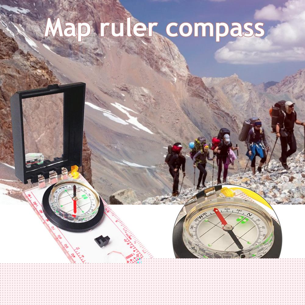 Multifunctional Compass With Mapping Ruler And Mirror Emergency Kits Suitable For Outdoor Activities Camping Map Readings