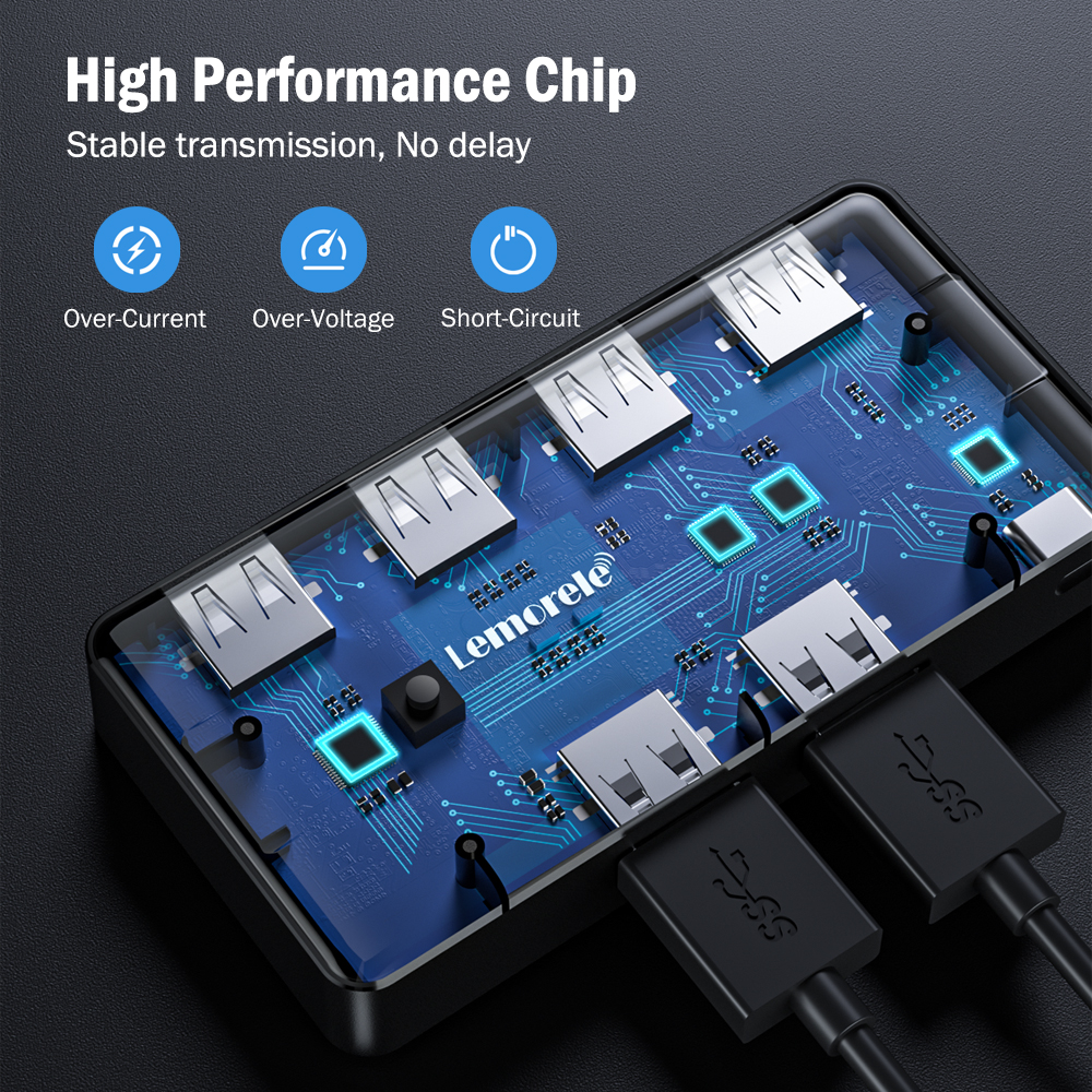 Lemorele USB KVM schalten Adapter USB 3.0 Umschalter 2 Eingänge 4 Ausgänge USB schalten KVM Umschalter Drucker Teiler für Computertastatur