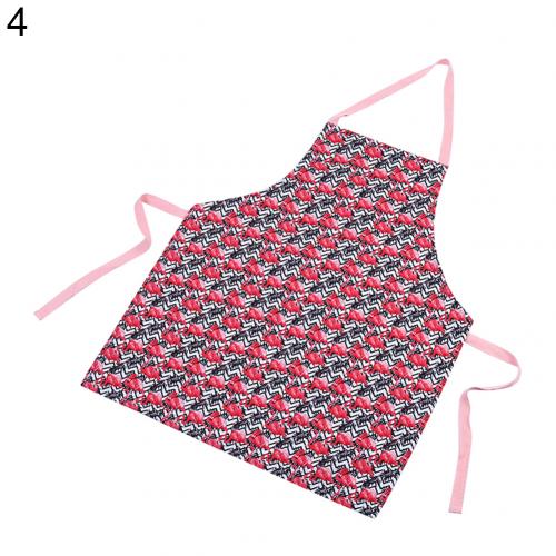 Stofbestendig Flamingo Bloemenprint Mouwloze Cafe Overkleding Keukenschort