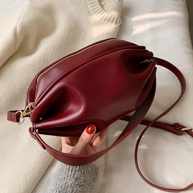 Women Shoulder Bag For Female Handbags PU Leather Female Crossbody Messenger Bags Youth Folding Bags