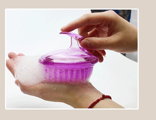 Siliconen Shampoo Haar Massage Borstel Hoofdhuid Kam Head Cleaning Massager Huisdier Douche Body Stress Relax