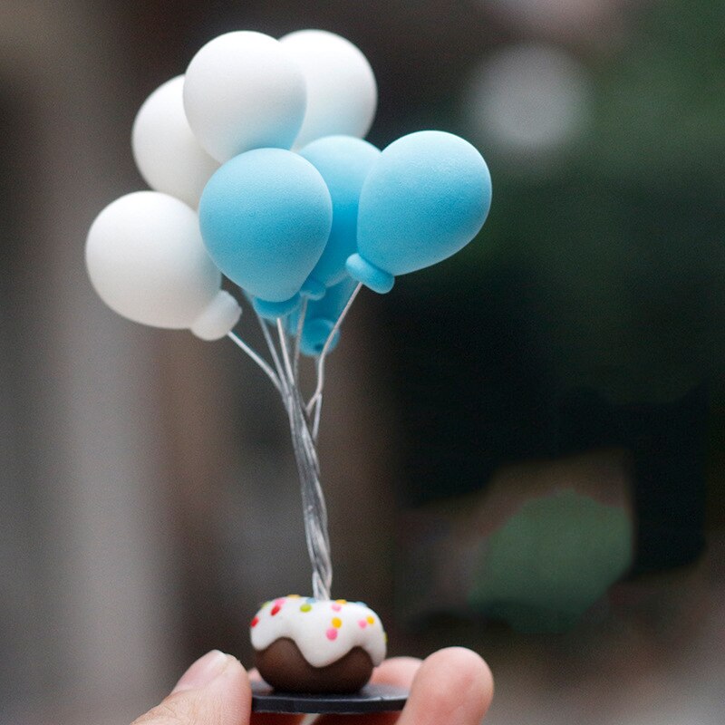 Cartoon Kleur Zachte Klei Reclame Ballon Decoratie Auto Accessoires Om Voor Meisjes Auto Decoratie Instrument Auto Accessoires: Blue-white  balloon