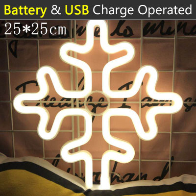 Farverig led neonlys skilt væg dekorationslampe til julefødselsdag bryllupsfest børneværelse stue væghængende dekorationsbelysning: Sne