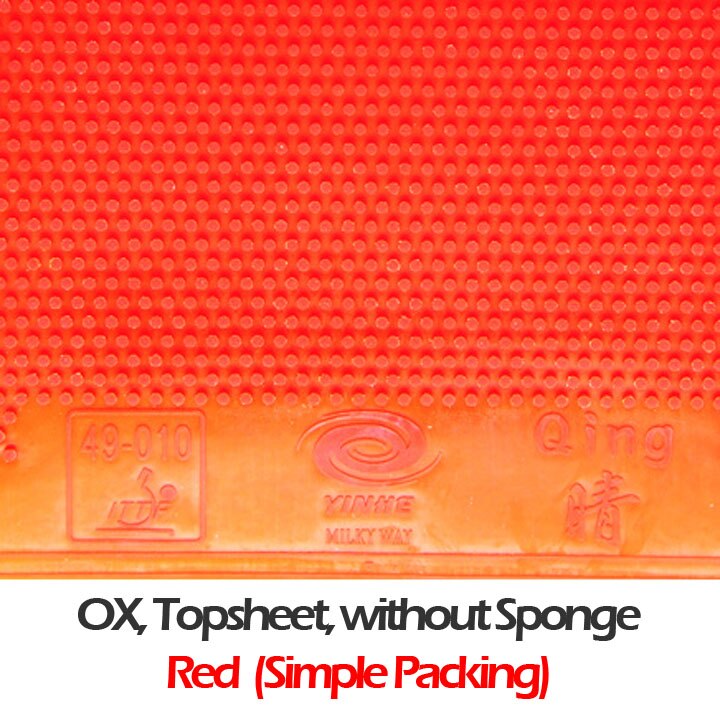 YINHE QING / Qing SOFT Pips-long YINHE Table Tennis Rubber Original Galaxy LONG PIPS Ping Pong Topsheet OX / Sponge: Red OX