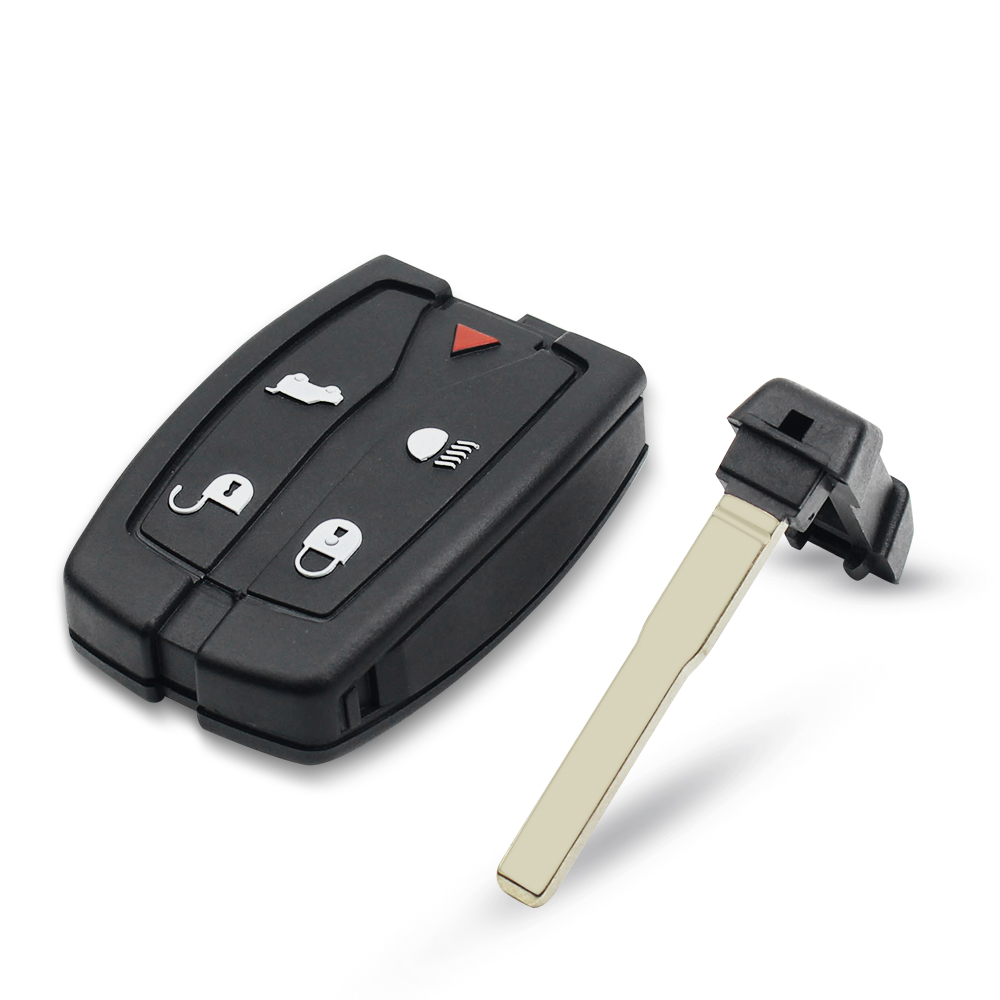 KEYYOU-carcasa de repuesto para llave de coche, 5 botones, sin cortar, para Land Rover Freelander 2 Discovery Remote