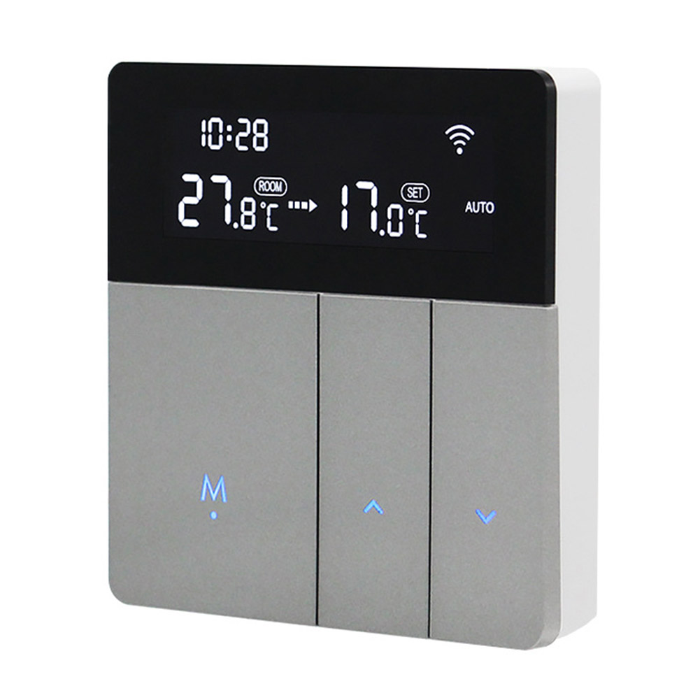 Tuya Programmable LCD Touch Screen WiFi Smart Thermostat 100-240V Remote Temperature Controller for Electric Floor Heating Water: 16A   With WIFI