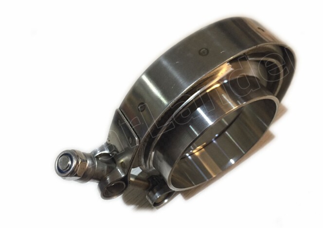 4 '' tommer diameter vanlig v-bånds klemflens i rustfritt stål til turbo eksos nedrørsinstallasjon