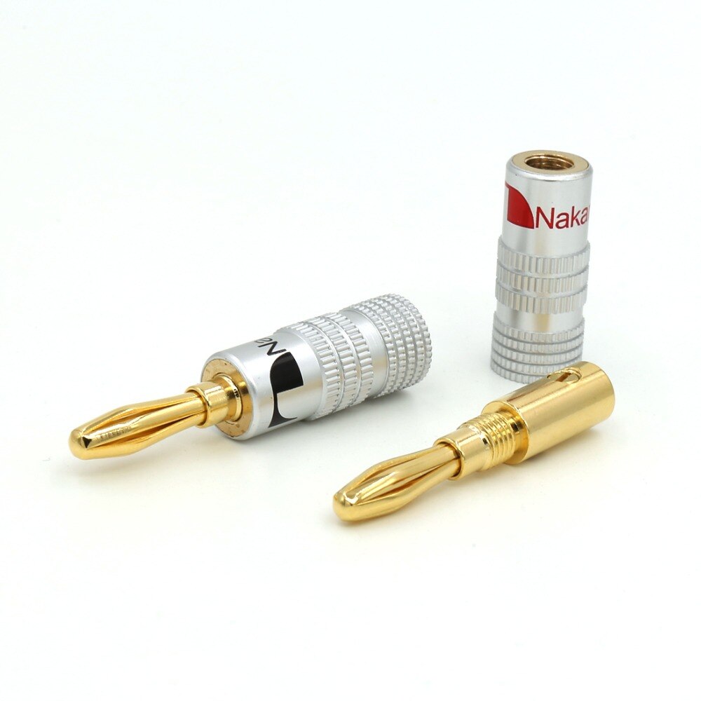 10 pcs por lotto Vendita Calda Spina A Banana Placcato Oro Speaker Connector Rosso e Nero a Colori