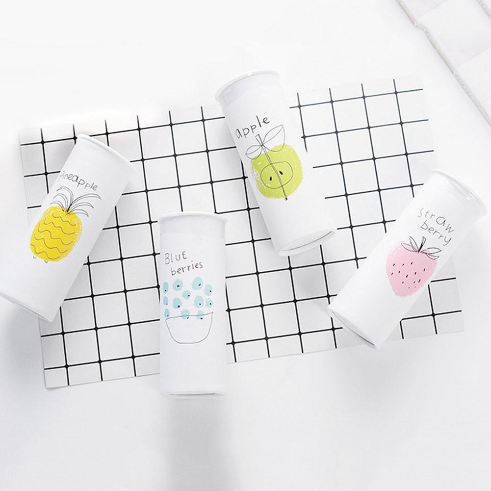 1pcs Facial Tissue Cylinder Soft Paper Towel With Fruit Pattern Fragrance-free Cleaning Tissue For Home Car (Random)