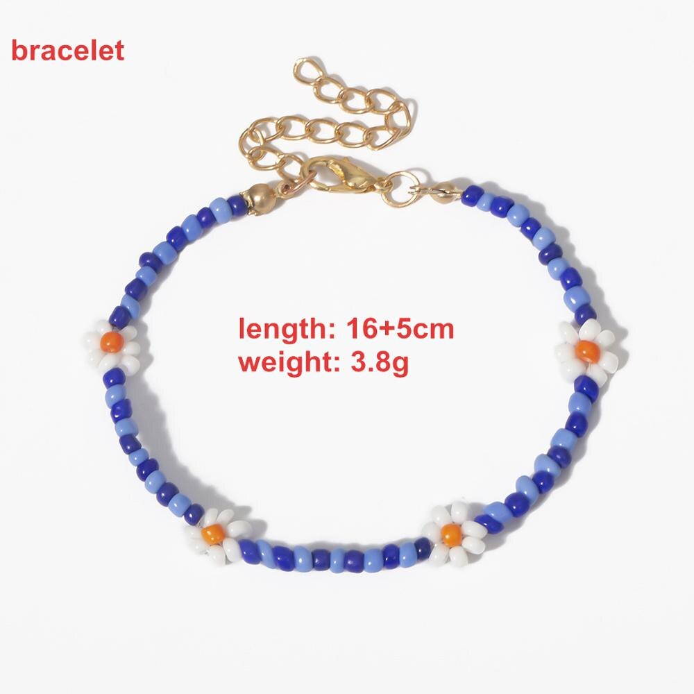 Wgoud Bead Daisy Choker Ketting Bohemian Strand Kleurrijke Seed Bead Korte Ketting Accessoires Voor Vrouwen: 02 bracelet