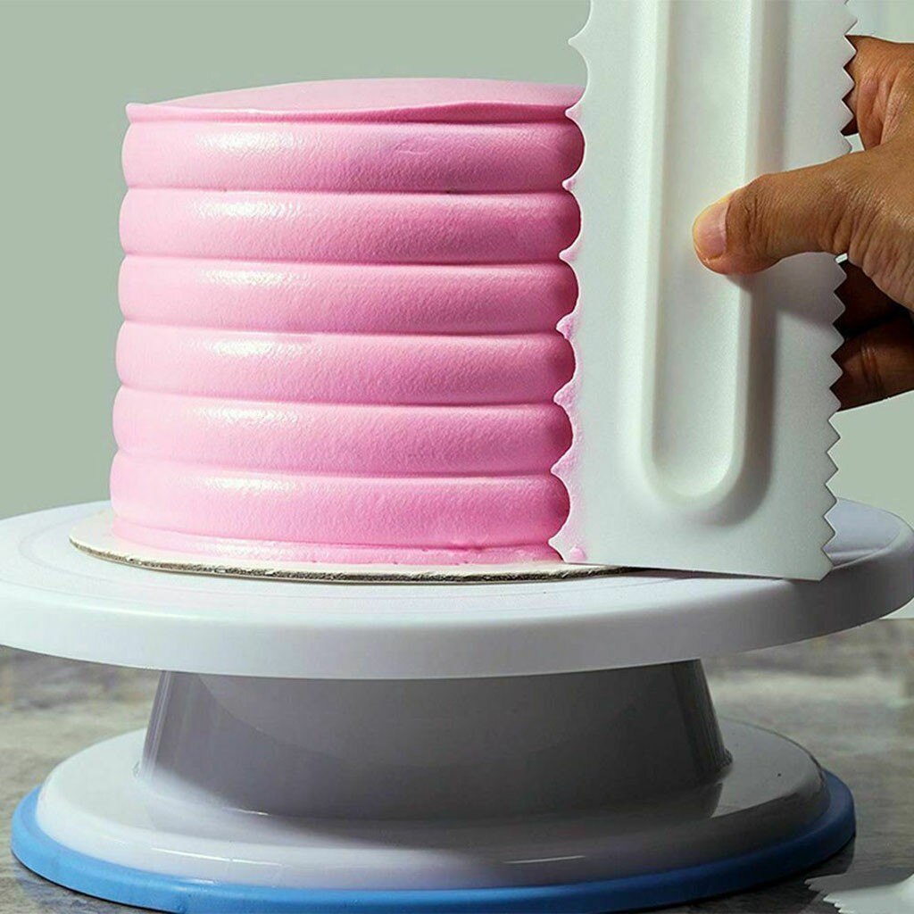 Multifunctionele Cake Schraper Plastic Schraper Fondant Taart Decoratie Taart schraper Taart Decoratie Schraper wit # U