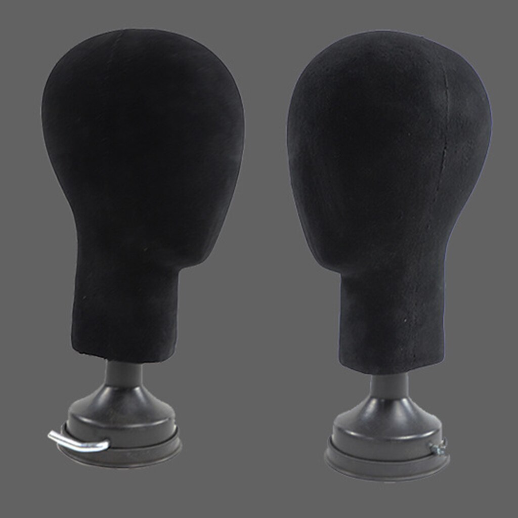 Z polistyrenu piankowy manekin głowa Model czarny manekin peruki co robić przedłużania włosów okulary kapelusz wyświetlacz stojak 1PC