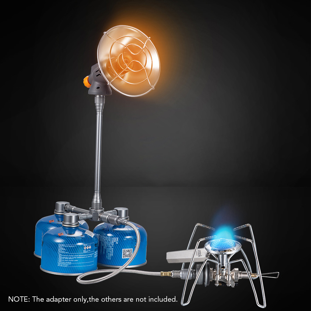 Multifuntional Gas Burner Cartridge Head Conversion Adapter Nozzle Flat Tank Convertor Aluminum Alloy Gas Stove Adapter