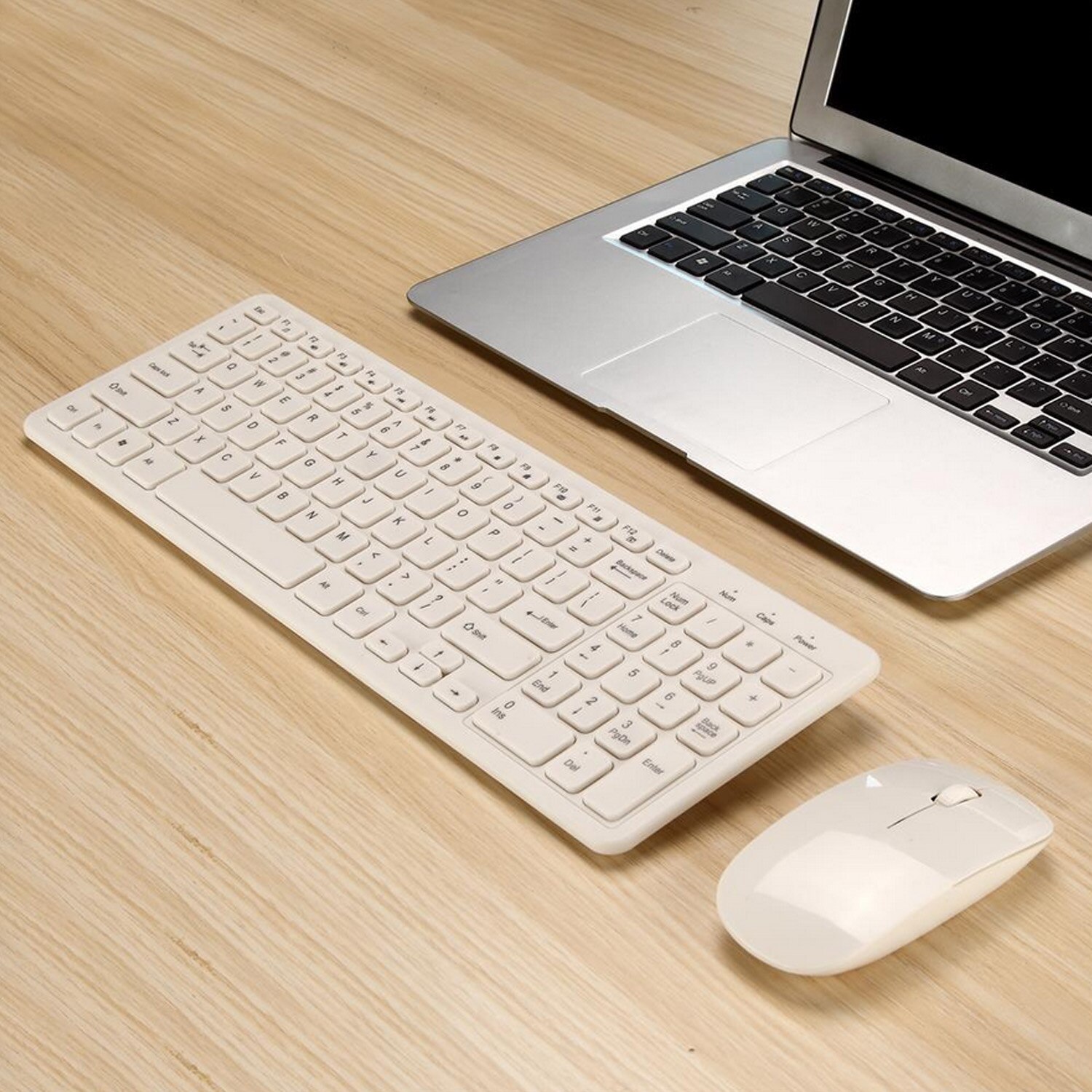 Elisona 2.4 GHz Wireless Keyboard and Mouse Set Ultra Slim Key board pad with Number Pad Mini Keyboard for Desktop PC Laptop