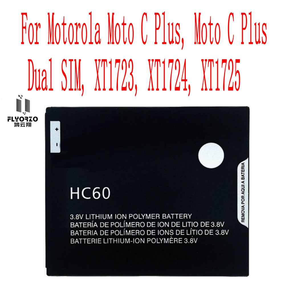 Di alta Qualità 4000mAh HC60 Batteria Per Motorola Moto C Plus, Moto C Plus. Dual SIM, XT1723, XT1724, XT1725 Del Telefono Delle Cellule