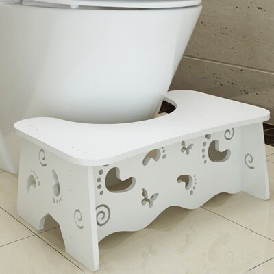 Skridsikker toiletskammelbænk til kommodehjælp squatty step fodskammel potte hjælper med at forhindre forstoppelse badeværelsestilbehør: C2
