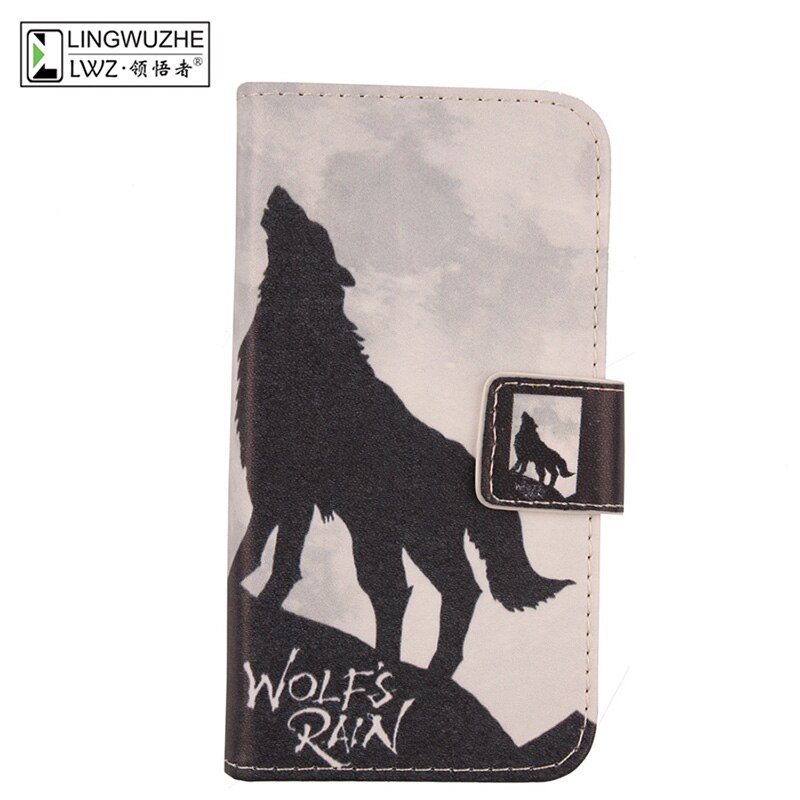 For Wiko Lenny 4 Plus Case 5.5'' Flip Wallet Cell Phone Leather Cover For Wiko Lenny 4 Plus Holster Pouch Phone Case Accessories: Howl wolf