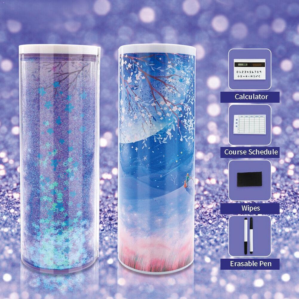 The most popular Pencil Box in China school Stationery with Pen case Holder Pencil calculator box mi pen blue pink A8E6