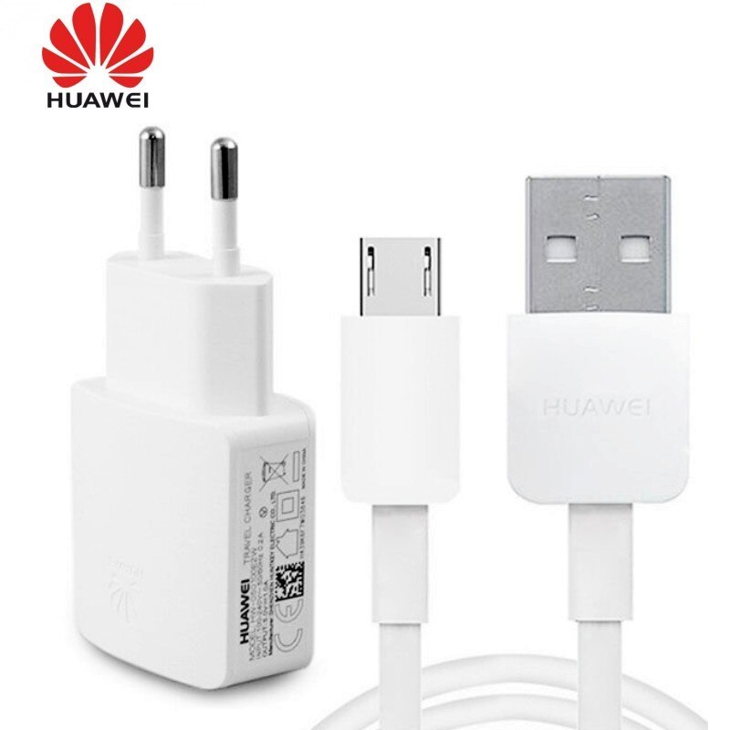Parti  av 10 stk huawei hw -050100 e 2w med usb-kabel hvit bulk