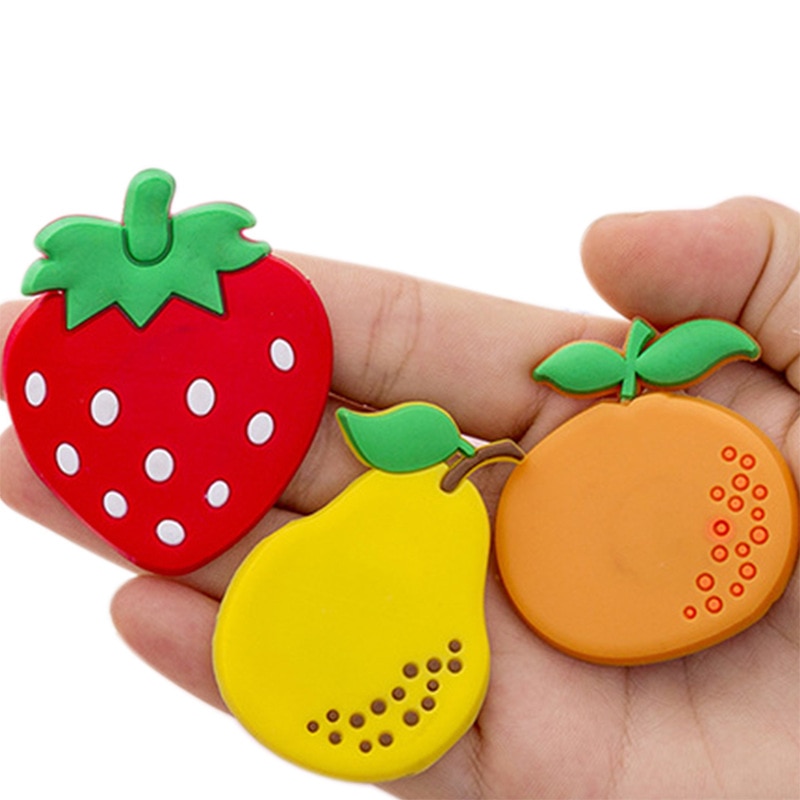 1Pcs Magnetische Magneet Kleurrijke Fruit Cartoon Siliconen Magnetische Sticker Accessoires Koelkasten Home Decor