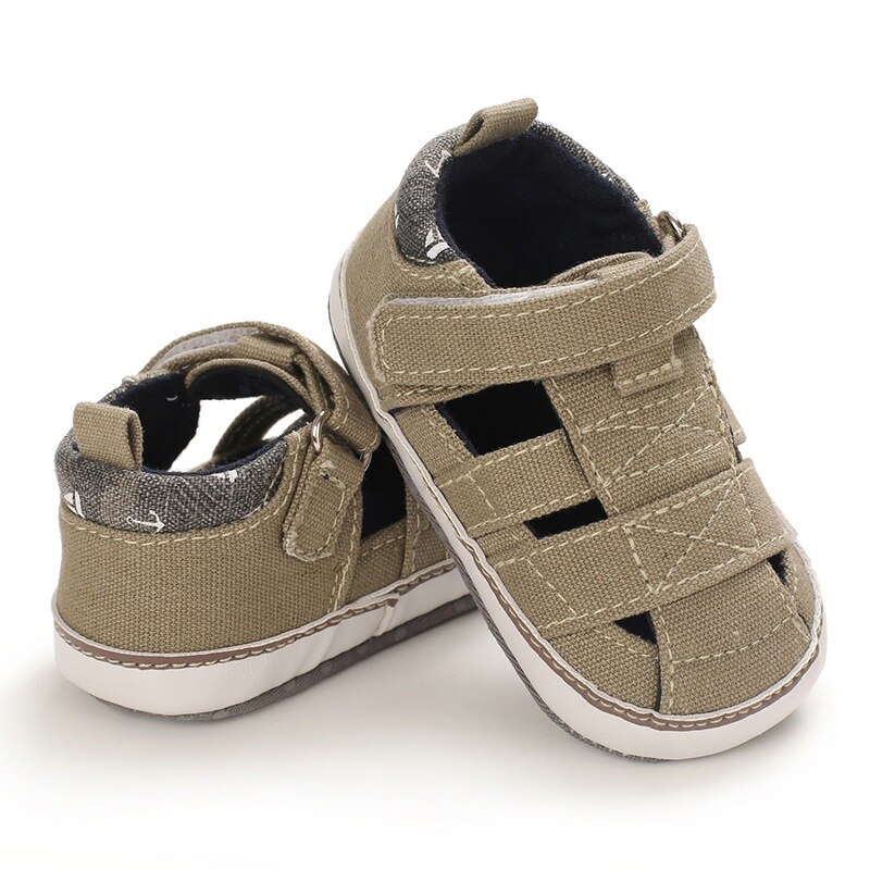 Summer Newborn Boys Hollow Out Sandals Baby Boy Non Slip Cotton Soft Non Slip Walking Shoes: G / 0-6 Months