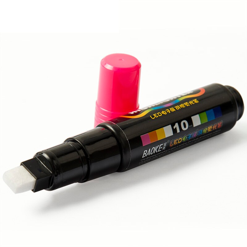 BAOKE LED electronic screen, erasable highlighter pen, poster, advertising pen, flat head color fluorescent plate pen, Mark pen