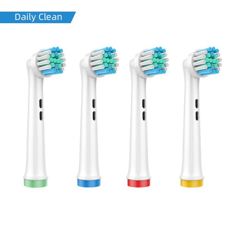 Têtes de brosse à dents électrique à poils Dupont, 4 pièces, blanchiment des dents, nettoyage quotidien, nettoyage précis, soins doux, fonction pour Oral B: MULTI