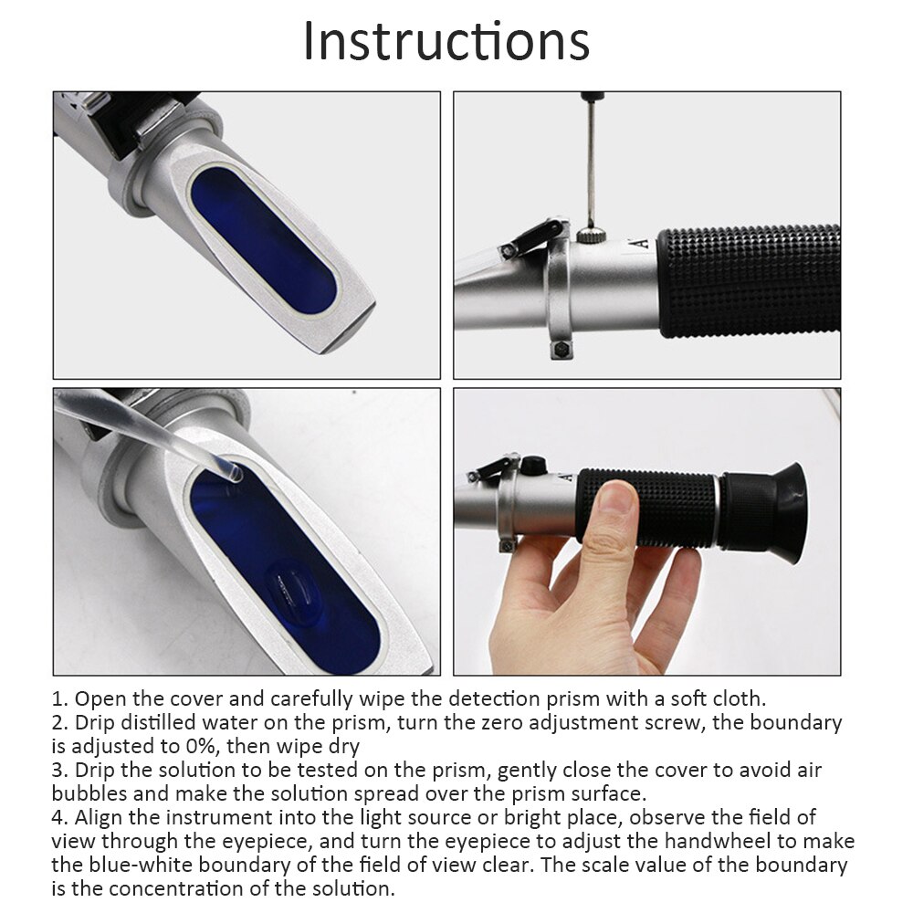 Digital Refractometer Automatic Temperature Compensation Food And Beverage Sugar Content Detection Portable Refractometer