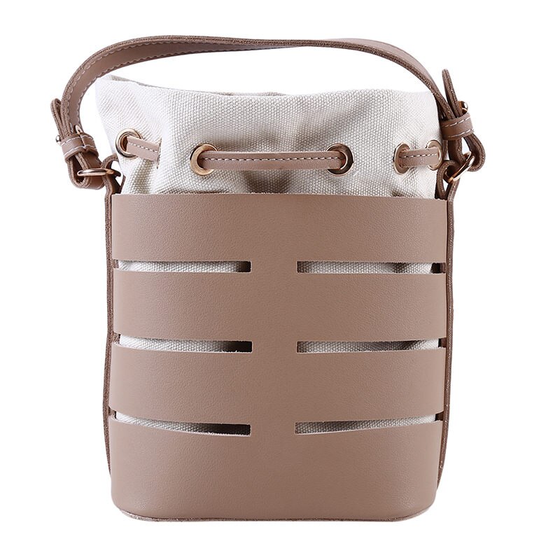 Creatieve Klinknagel Messenger Bag Trekkoord Pu Leer Vrouwen Messenger Bag Mode Crossbody Tas Voor Vrouwelijke