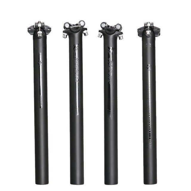 TOSEEK Nero Opaco Completa in Fibra di Carbonio Della Bicicletta Reggisella MTB Sella Della Bici Della Strada Della Bicicletta parti 27.2/30.8/31.6*350/400 millimetri