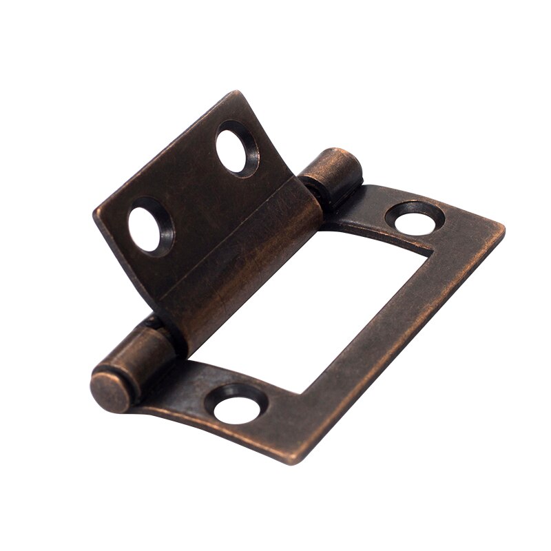 2 Inch Iron Furniture Mortise Hinge for Cabinet Door with Free Screws, 135 Degree Open, Antique Copper, Black, Nickel Color