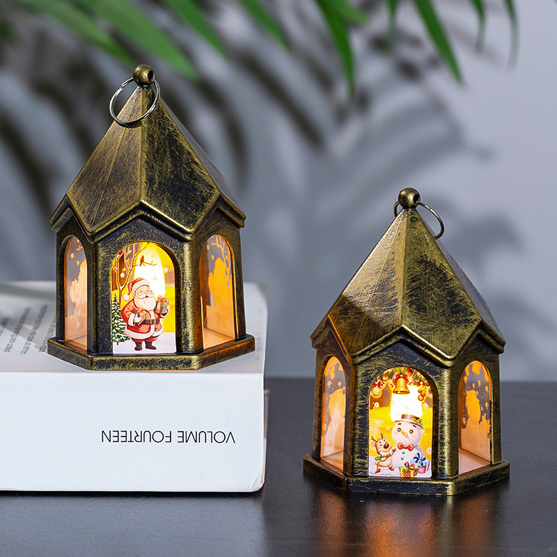 Christmas Tree Pendant Christmas Decoration Children's Luminous Retro Night Light Ornament Desktop Decoration Props