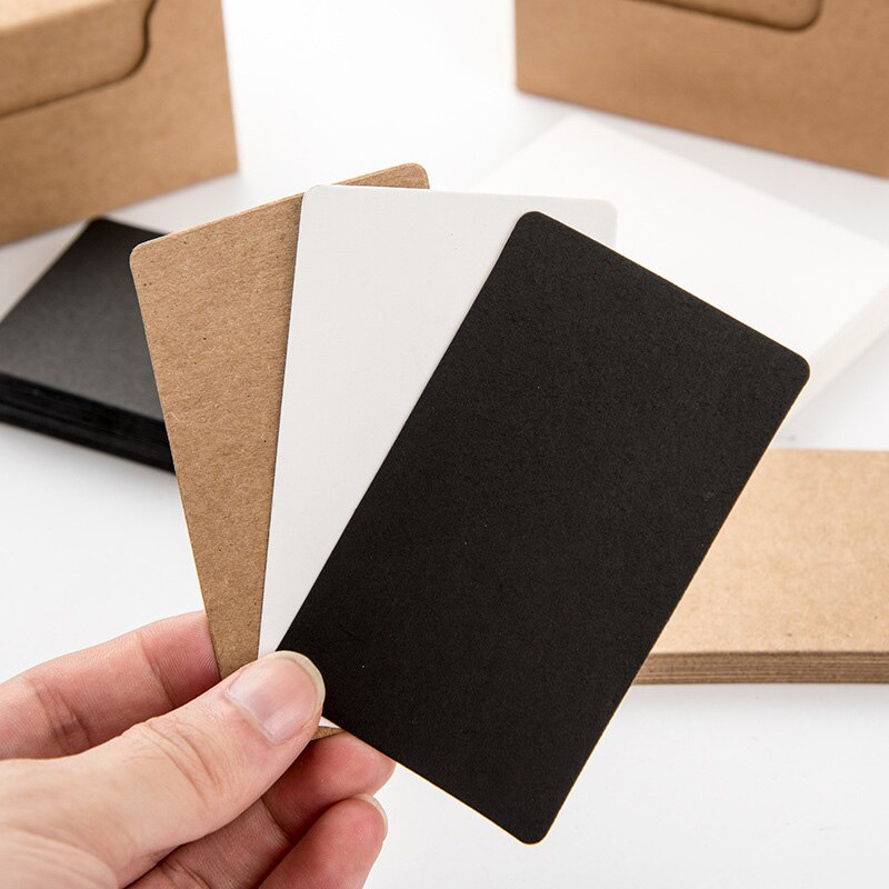 20 pcs/lot Cute Black White Tarjetas Kraft Paper Cards Memo Pad Note Pads Card Stationery School Supplies Card