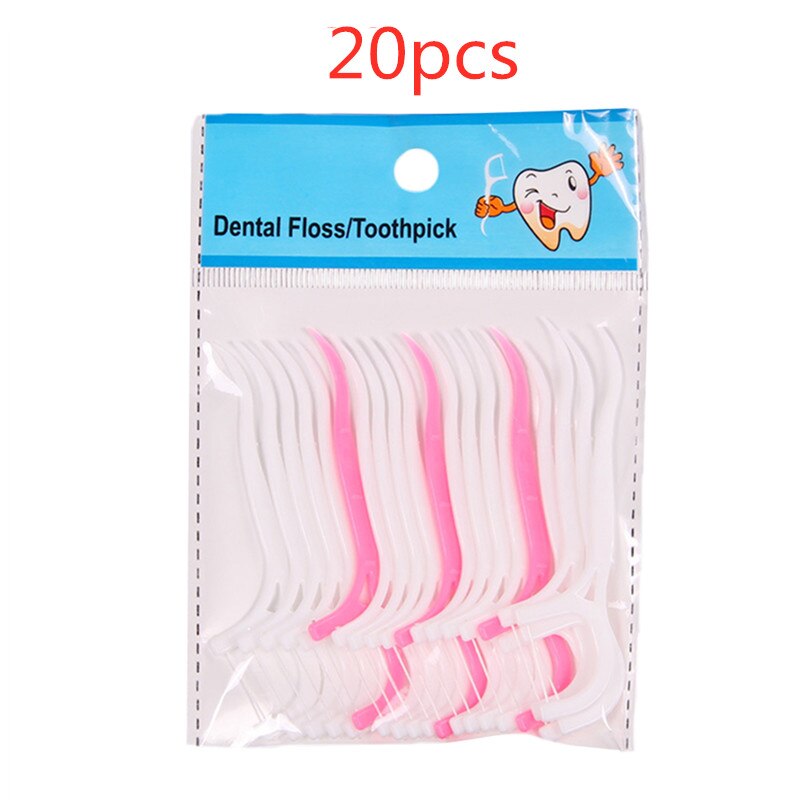 50Pcs Persoonlijke Flossers Oral Floss Tooth Pick Tandenstokers Tanden Care S8jN: Naakt