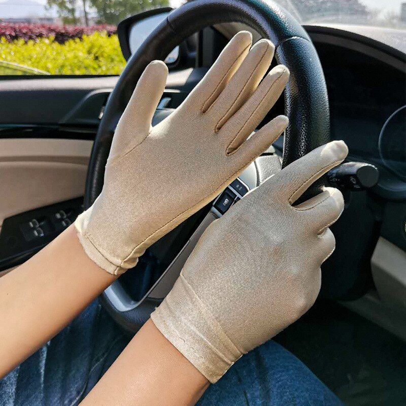 Summer Spandex Gloves Men Women Sunscreen Driving Glove Black Etiquette Thin Stretch Dance Tight White Jewelry Gloves
